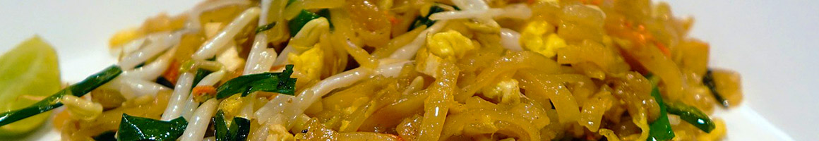 Eating Thai at Kinnaree Thai Cuisine restaurant in Seattle, WA.